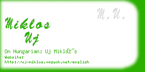 miklos uj business card